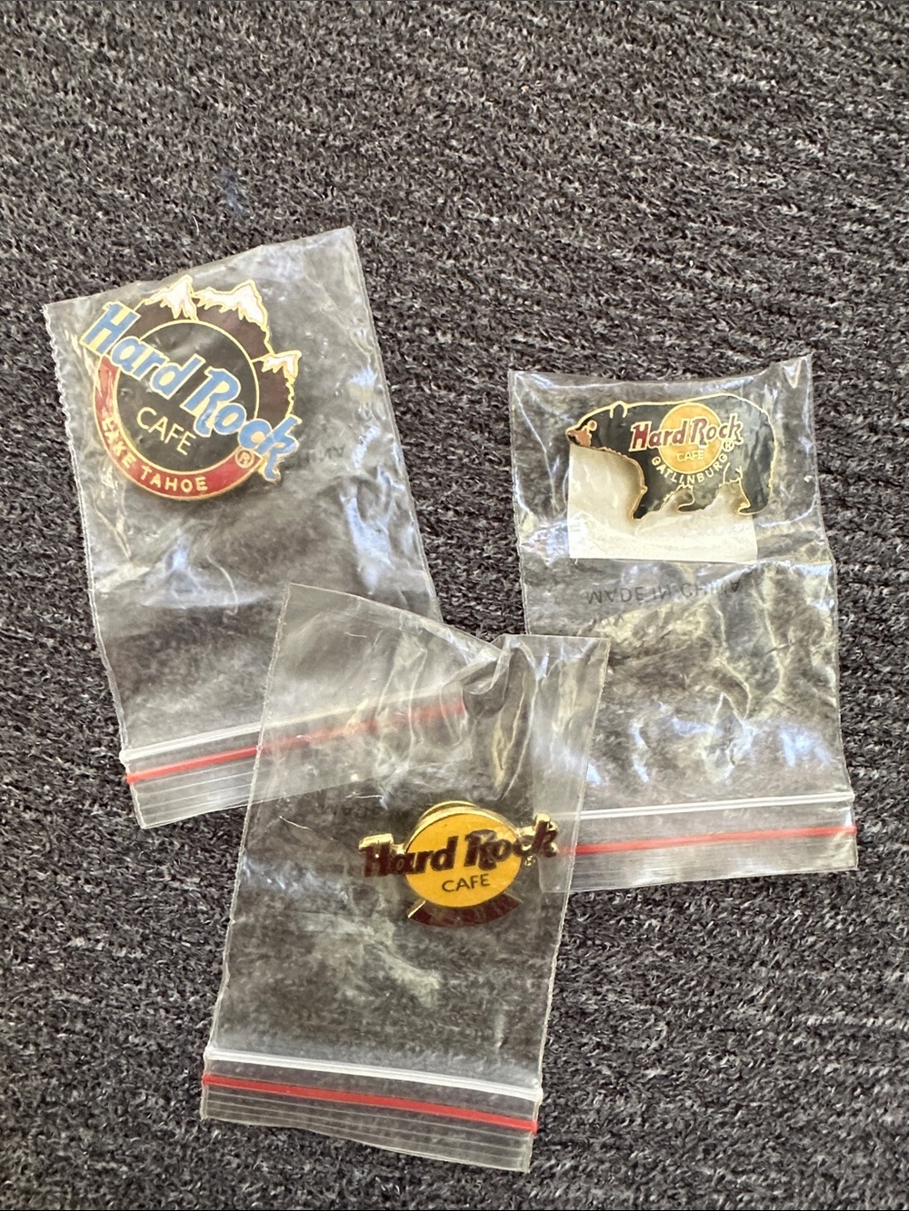 3 Hard Rock Cafe Pins Maui Lake Tahoe gatlinburg